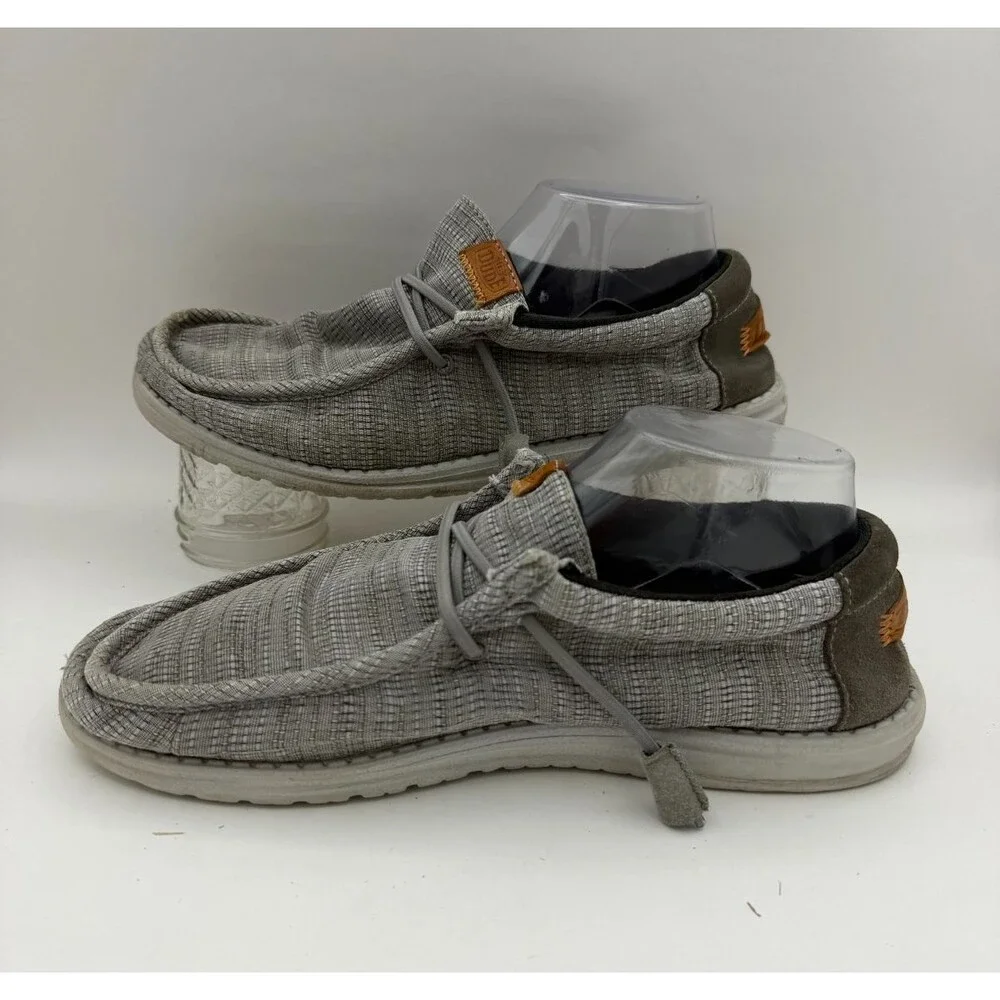 Hey Dude Wally Gray Slip On Loafers Men's US 9 EU 42 Casual Comfort Shoes